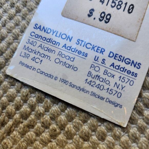 New Sandylion Stickers Vintage 1990 Y2K Mother Of Pearl MOP Trolls Sealed NOS - Picture 6 of 6